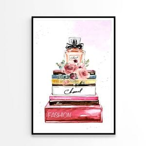 Orange Perfume On Book set  Print 100% Australian Made 90x120cm  (Poster)