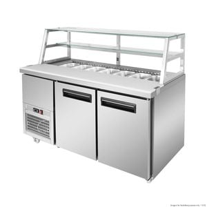 Thermaster Two Door Deluxe Sandwich Bar  - Salad Bar Fridges (scb/15)