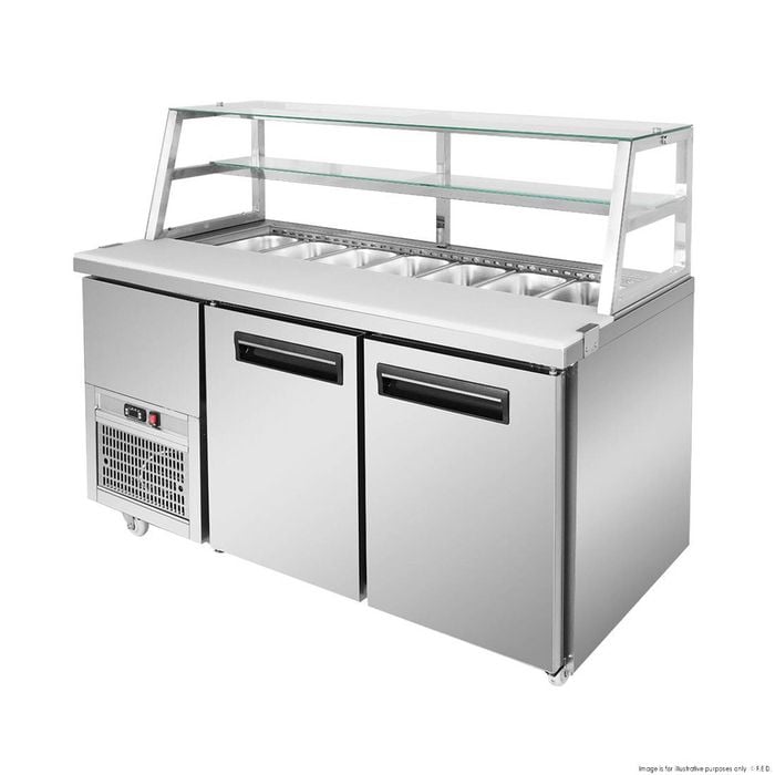 Thermaster Two Door Deluxe Sandwich Bar  - Salad Bar Fridges (scb/15)