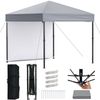 Advwin 2.4 * 2.4m Pop Up Canopy Tent, Foldable Gazebo Marquee with Sidewall, High Adjustable Easy Setup