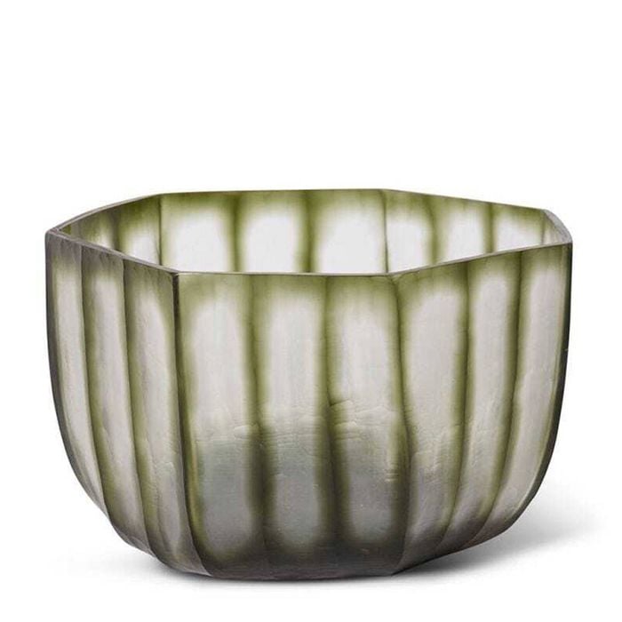 E Style 29cm Glass Pietro Bowl Decor - Dusty Grey