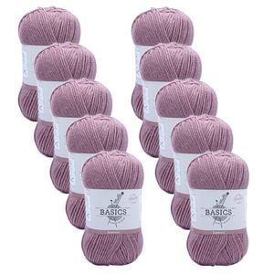 10pk Malli Super Blend Basic Crochet Knitting Yarn 8ply 100g 16x9cm Rosewood