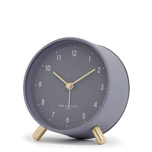 One Six Eight London Noah Charcoal Grey Silent Alarm Clock