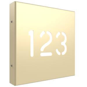 ProtectorAl 280mm x 280mm Primrose Custom House Sign Aluminium Cut Through Box Sign