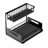 CARLA HOME 2 Tier Under Sink Organiser with Sliding Drawers for Kitchen & Bathroom