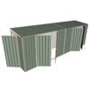 Build-A-Shed 1.2 x 6.0 x 2.0m Skillion Dual Double Hinged Side Doors Shed - Green