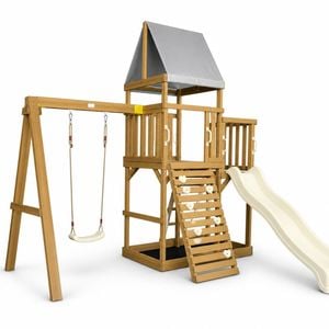 Georgia Swing Fort - Pearl White Slide & Accessories