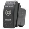 Switch Boss Dual White LED Laser Etched Rocker Switch - Winch In/Winch Out (Momentary Up/Down)