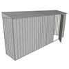 Build-a-Shed 0.8 x 4.5 x 2m Skillion Single Hinged Side Door Shed - Zinc