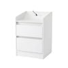 Artiss Bedside Table Nightstand With Charging Station 2 Drawers Led White