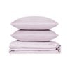 LINENOVA 1800TC Striped Comfort Quilt Cover Set - Super King,Light Purple