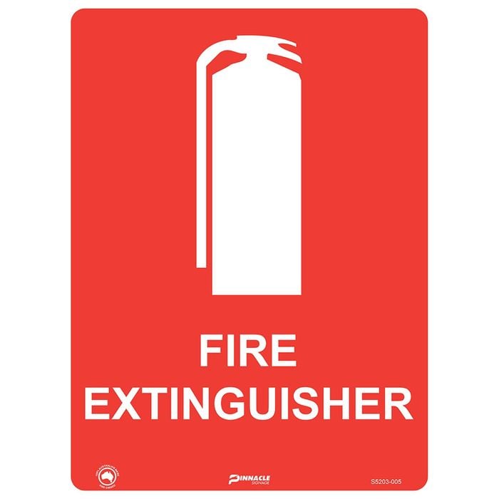Pinnacle 400 x 300mm Metal Fire Extinguisher With Picto