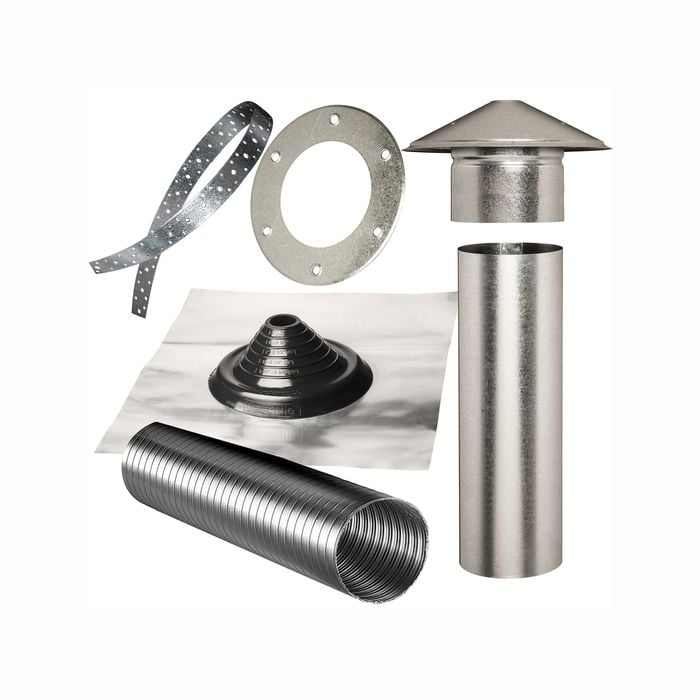 Abey 125mm Steel Roof Rangehood Flue Kit