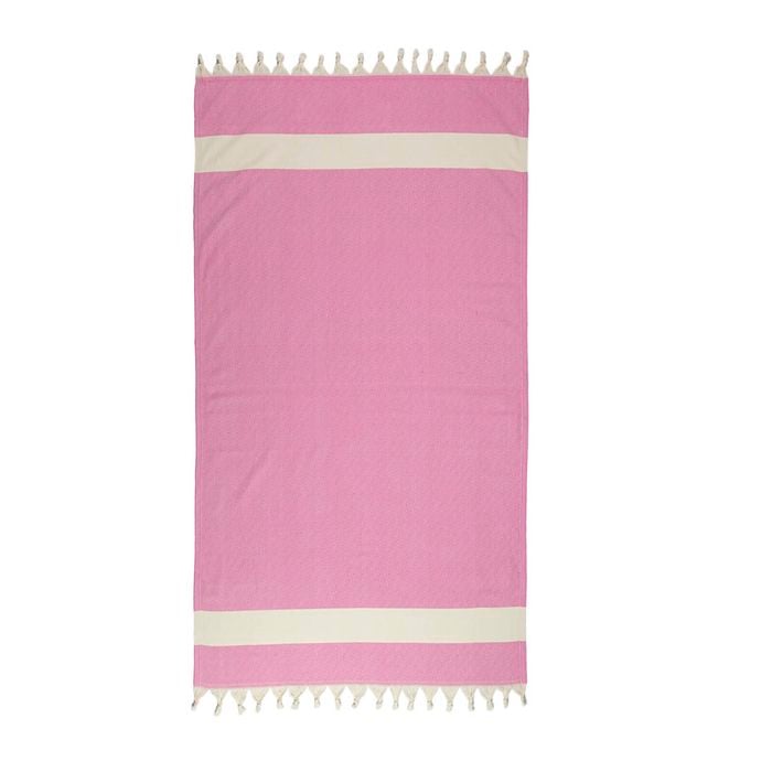 Pink Turkish Beach Towel - 100cm x 160cm