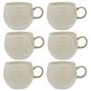 6PK Ecology Dinnerware Stoneware Linen Drinking Mug Cup 330ml/13m Birch