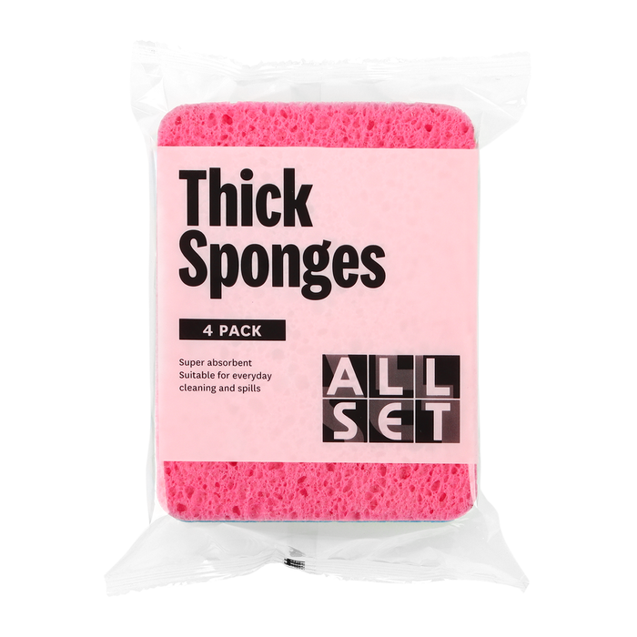 All Set Thick Sponges - 4 Pack