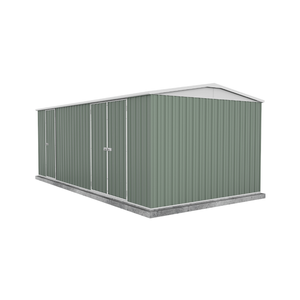 Absco 5.96 x 3.0 x 2.3m Pale Eucalypt Highlander Three Door Garden Shed