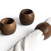 Sleek Handmade Mango Wood Napkin Rings (set Of 2)