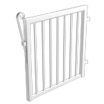 Peak 1000mm White Aluminium Deck Balustrade Standard Baluster Gate Kit