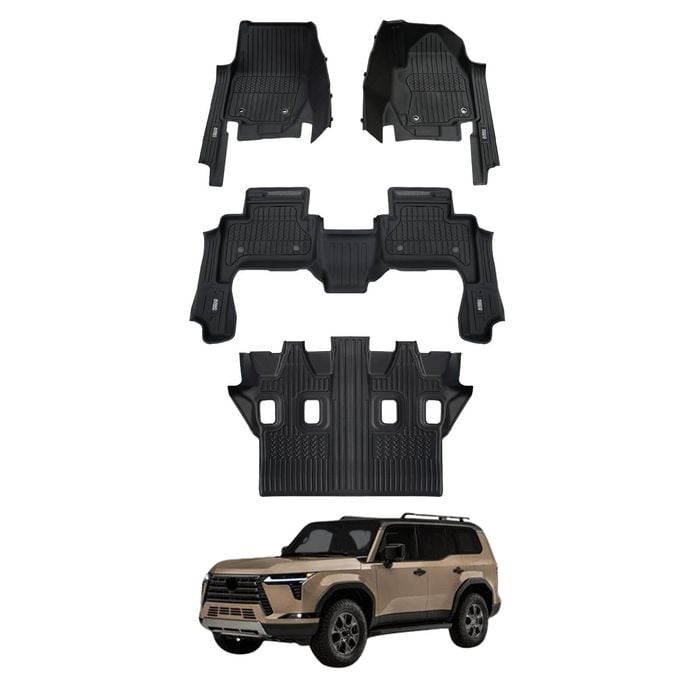 AUSGO 3-Row Set 7D Injection Floor Mats forLexus GX550 Luxury 2024-Onwards Floor Liners