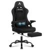 ALFORDSON Massage Gaming Chair Fabric Black
