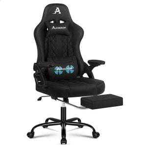ALFORDSON Massage Gaming Chair Fabric Black