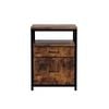 Ufurniture Mini Fridge Stand with Large Capacity Storage Kitchen Microwave Refrigerator  Microwave55*57.5*74cm Rustic Brown