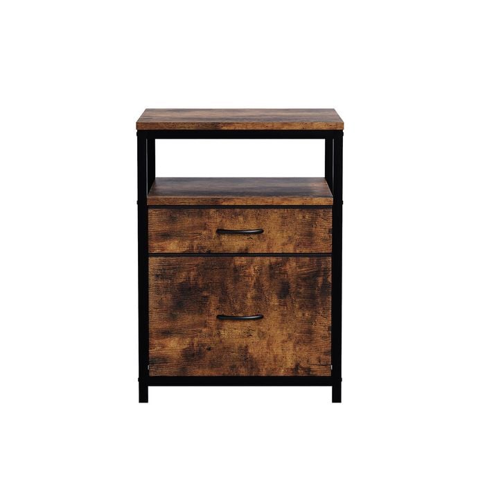 Ufurniture Mini Fridge Stand with Large Capacity Storage Kitchen Microwave Refrigerator  Microwave55*57.5*74cm Rustic Brown