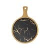 SOGA 30cm Black Circle Wood Serving Tray