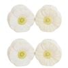 2x 2pc Urban Ceramic Flower Salt and Pepper Shakers Set 8x7cm White/Yellow
