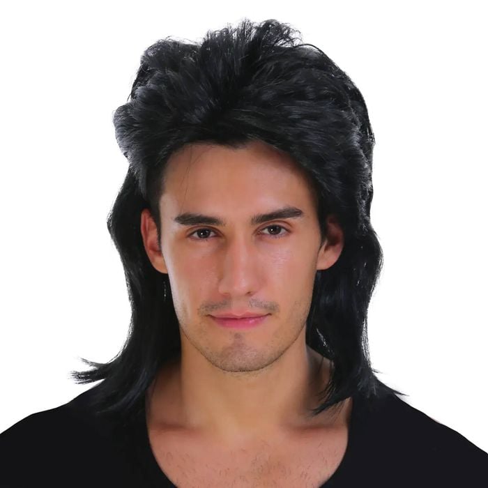 Mullet Wig 80s Party Costume Rock Bogan Punk 70s 90s Hair Black