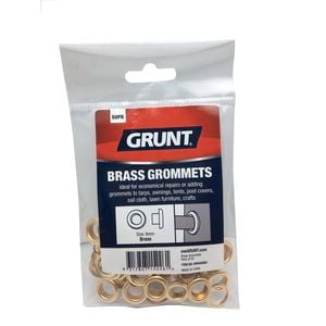Grunt 8mm Brass Plated Grommet Webbing Accessory - 50 Pack
