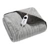 Dreamaker Faux Mink Heated Throw Blanket Silver With White Tip 160x120cm |