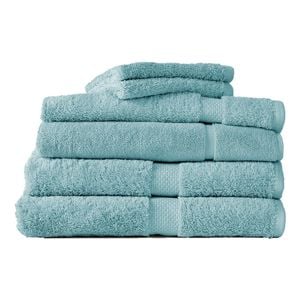 6pc Canningvale Royal Splendour Home Decor Bathroom Towel Set Aqua Foam