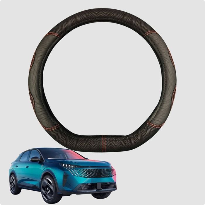 Steering Wheel Cover for Peugeot 3008 SUV 2017-Current (P84) 38CM | D-Shape