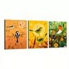 3pcs Artistic Birds  Print 100% Australian Made 3 x 40x60cm  (Stretched)