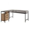 Market Commons Corner L Desk Slate and Black