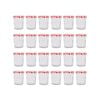 Argon Tableware 250ml Glass Jam Jars With Airtight Red Gingham Lids - Set Of 24 Empty Screw Top Kitchen Storage Preserving Jar