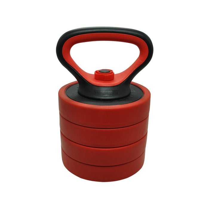 Adjustable Kettlebell Weight Set - 10kg Rubber Weight Plate - Kettlebell Handle