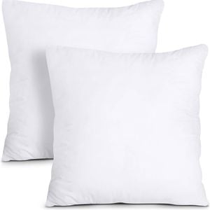 1x Premium Euro 100% Cotton Pillow with Cover Filled Durable Soft European Square 65x65cm