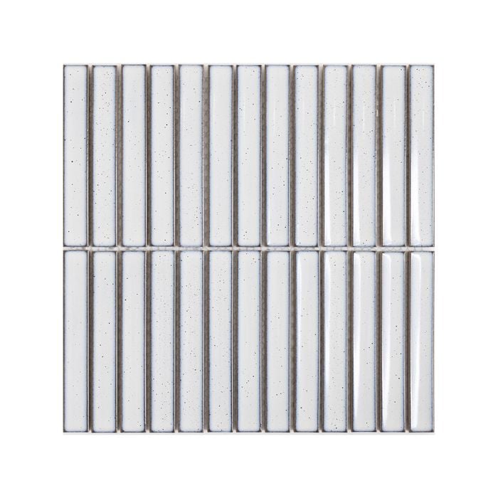 Decor8 296 x 293mm Kenzo White Gloss Porcelain Mosaic Tile