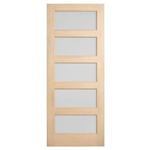 Corinthian 2040 x 820 x 40mm Entrance Door White Oak Opaque Glass AWO5G