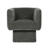 Raimon Furniture Avis Chenille Fabric Swivel Occasional Lounge Accent Relaxing Armchair Olive