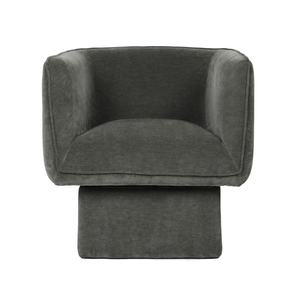 Raimon Furniture Avis Chenille Fabric Swivel Occasional Lounge Accent Relaxing Armchair Olive