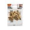 Taskmaster 8mm Brass Metal Pin Shelf Support and Socket - 12 Pack