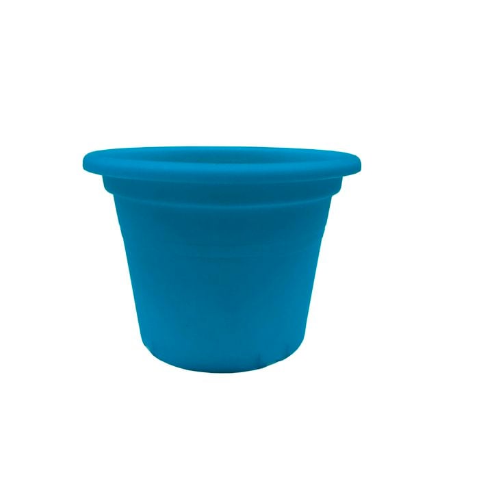 Moda 15cm Aqua Transparent Round Plastic Pot