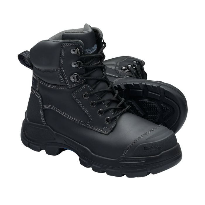 Blundstone Unisex Black RotoFlex 9011 Lace Up Safety Boot - UK Size 9