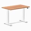 Desky Dual Mini Sit to Stand Prime Oak Desk 1000 x 600 White Frame