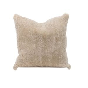 Naturally Sheepskins 50x50cm Stone Shearling Sheepskin Cushion (with Insert)