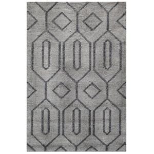 Handwoven Wool Rug-202215-Silver Charcoal-160x230cm